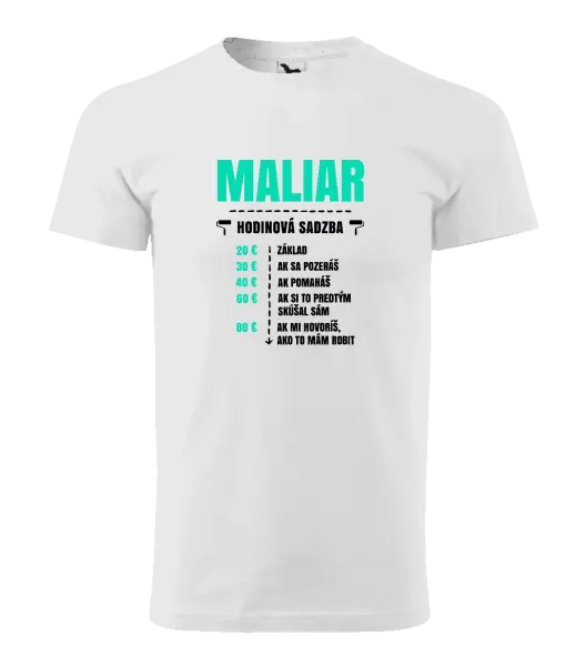 Pánske tričko Hodinová sadzba - maliar