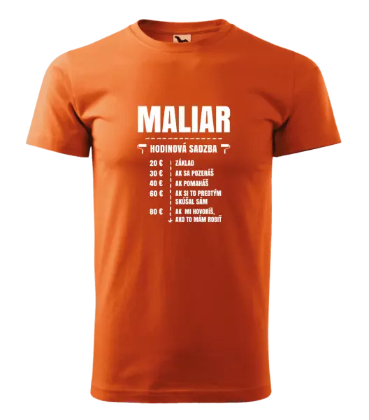 Pánske tričko Hodinová sadzba - maliar