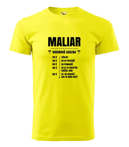Pánske tričko Hodinová sadzba - maliar