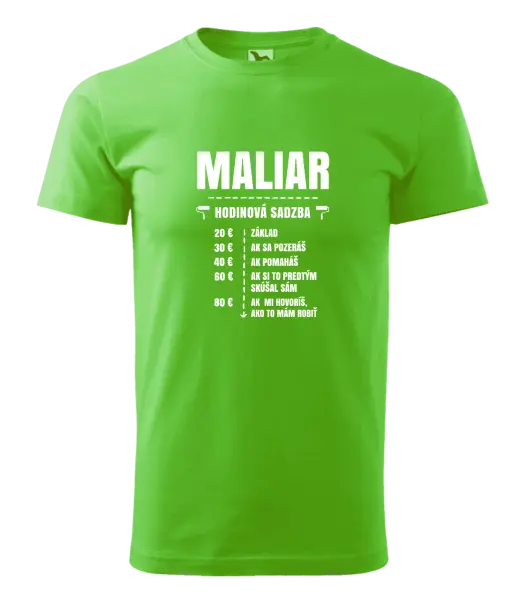 Pánske tričko Hodinová sadzba - maliar