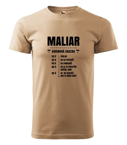Pánske tričko Hodinová sadzba - maliar