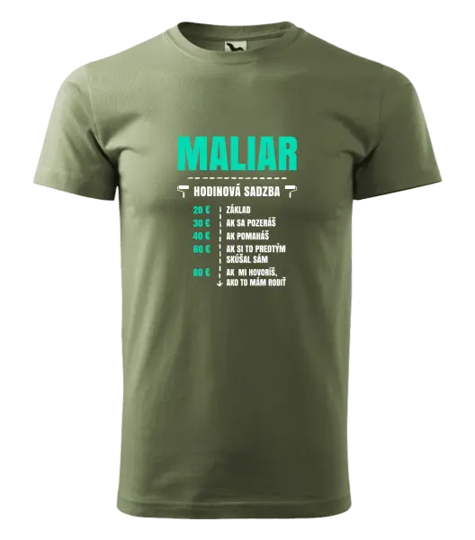 Pánske tričko Hodinová sadzba - maliar