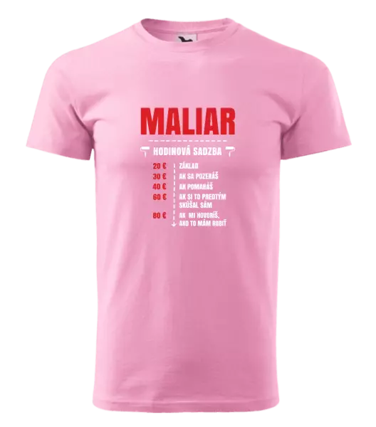 Pánske tričko Hodinová sadzba - maliar