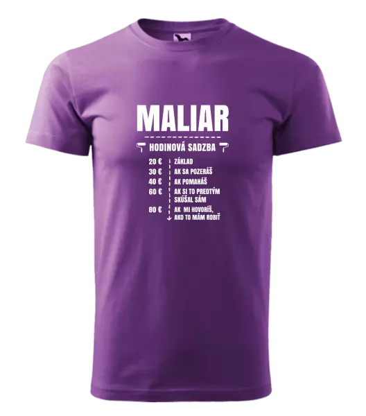 Pánske tričko Hodinová sadzba - maliar