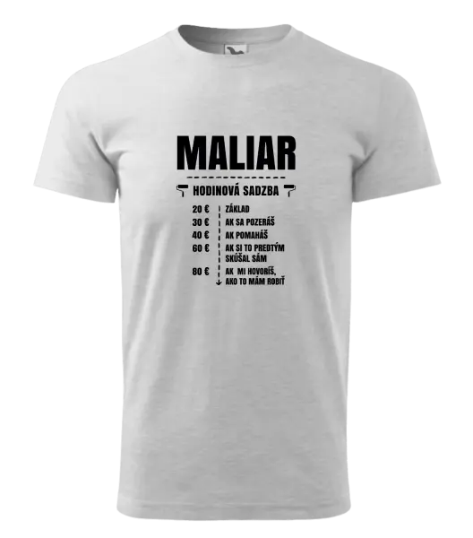Pánske tričko Hodinová sadzba - maliar