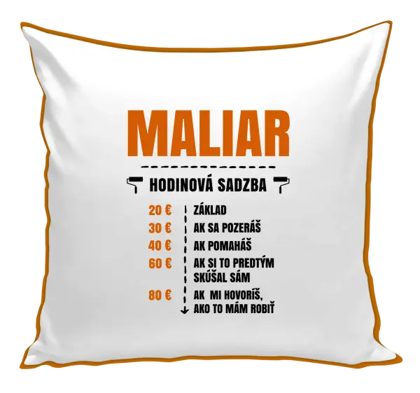 Vankúš Hodinová sadzba - maliar