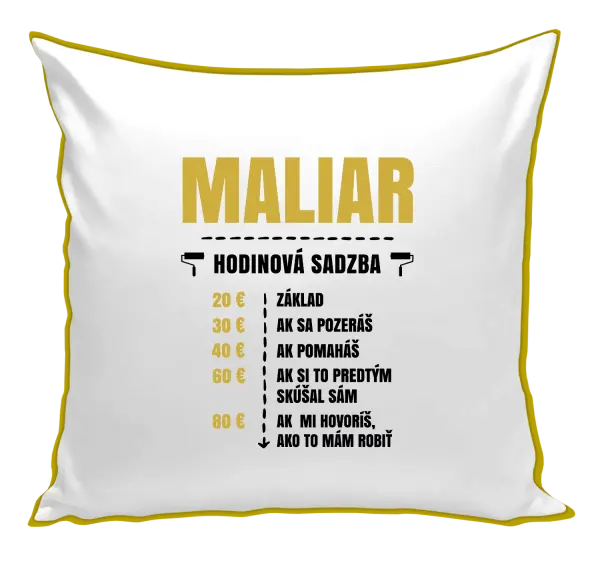 Vankúš Hodinová sadzba - maliar