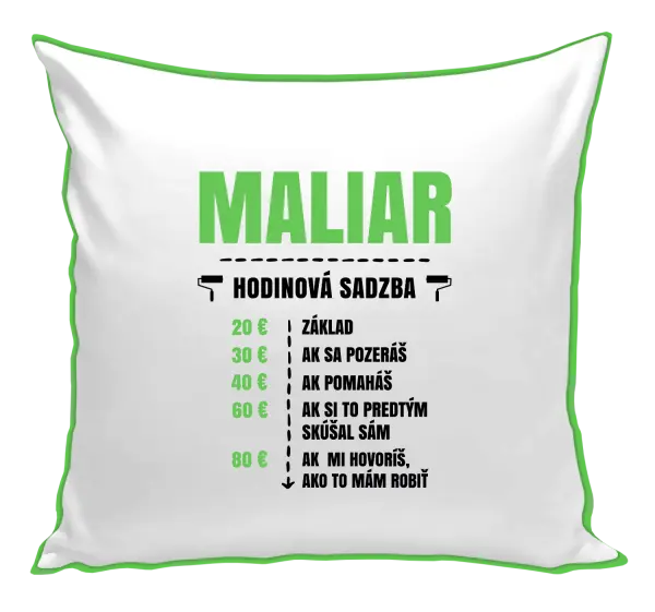 Vankúš Hodinová sadzba - maliar