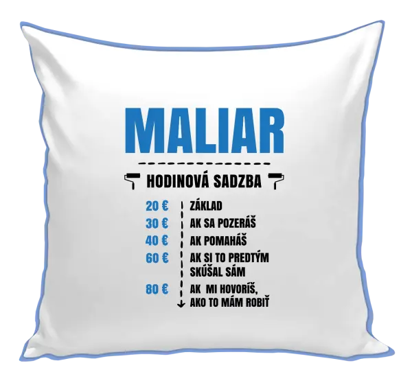 Vankúš Hodinová sadzba - maliar