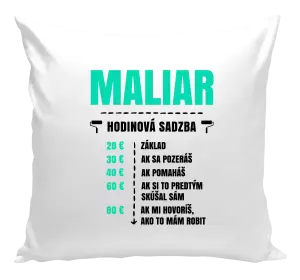 Vankúš Hodinová sadzba - maliar