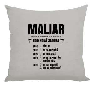 Vankúš Hodinová sadzba - maliar