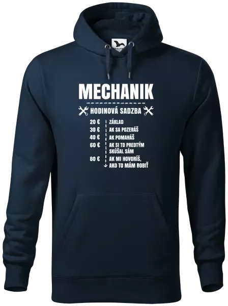 Pánska mikina Hodinová sadzba - mechanik