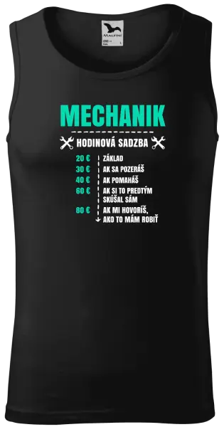 Pánske tielko Hodinová sadzba - mechanik
