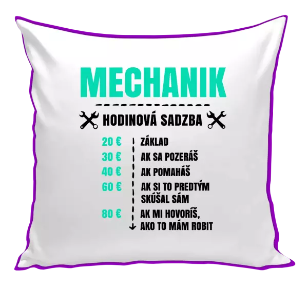 Vankúš Hodinová sadzba - mechanik