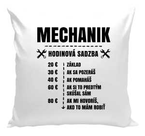 Vankúš Hodinová sadzba - mechanik