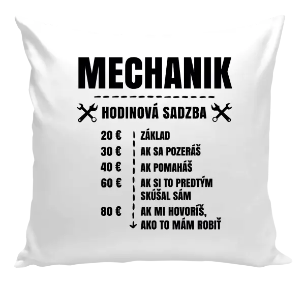 Vankúš Hodinová sadzba - mechanik