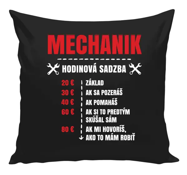 Vankúš Hodinová sadzba - mechanik