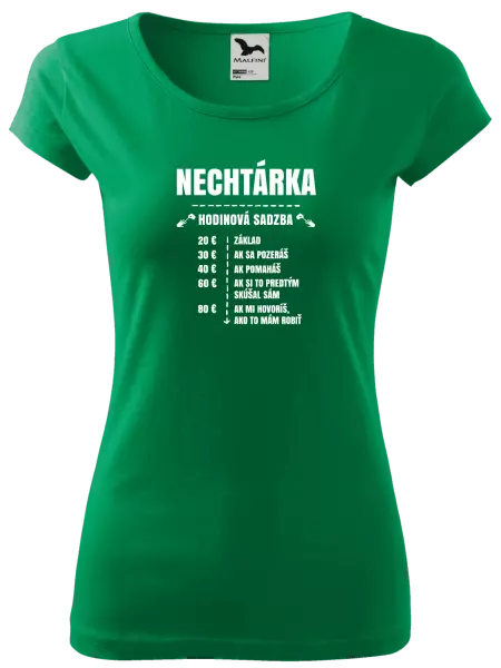 Dámske tričko Hodinová sadzba - nechtárka