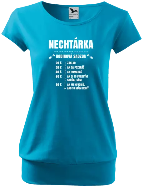Dámske tričko Hodinová sadzba - nechtárka
