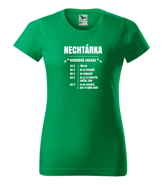 Dámske tričko Hodinová sadzba - nechtárka