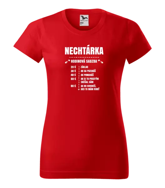 Dámske tričko Hodinová sadzba - nechtárka