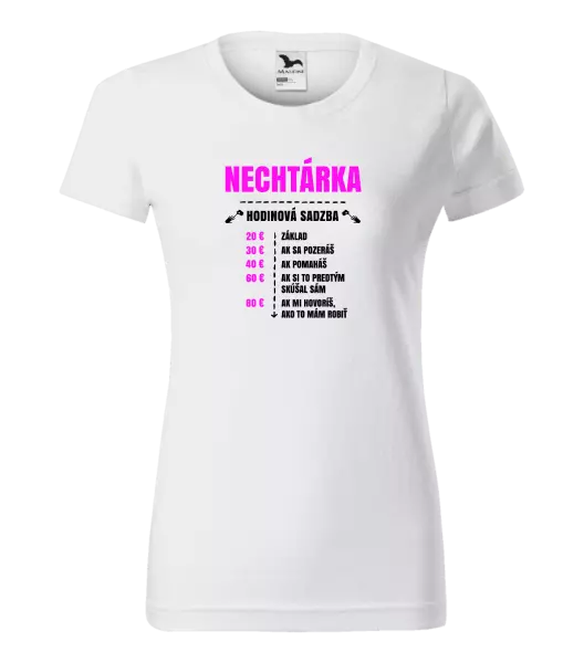 Dámske tričko Hodinová sadzba - nechtárka