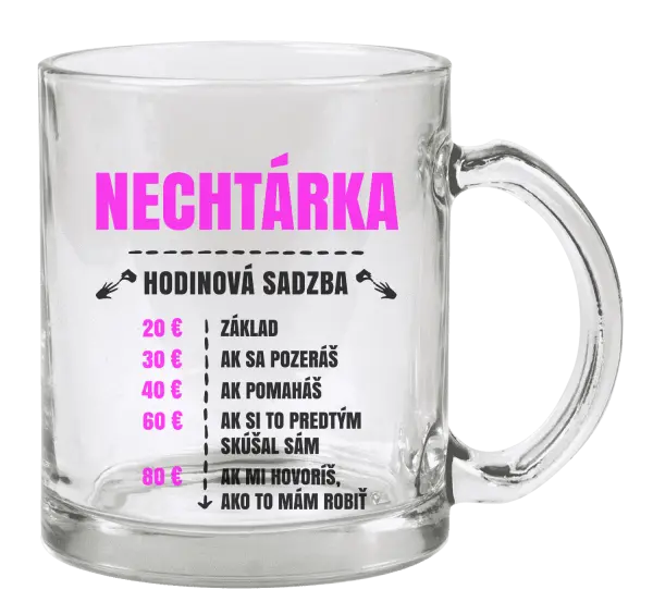 Hrnček Hodinová sadzba - nechtárka