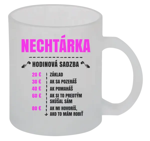 Hrnček Hodinová sadzba - nechtárka