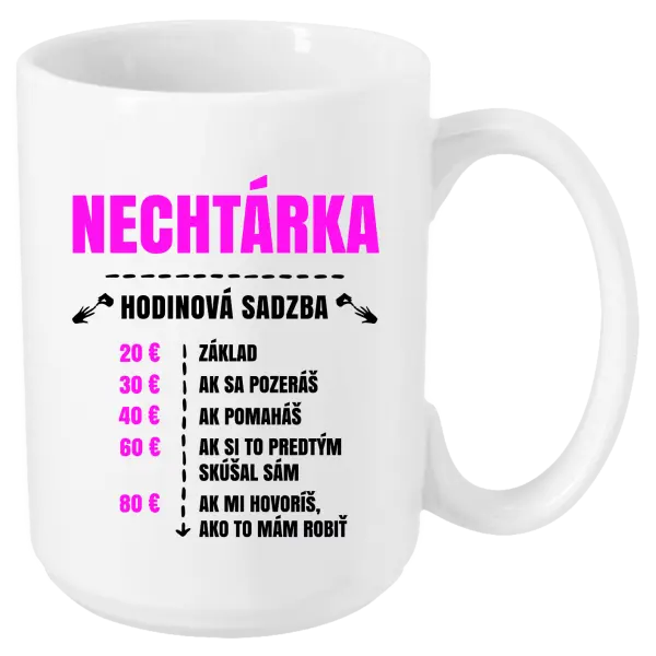 Hrnček Hodinová sadzba - nechtárka