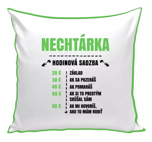 Vankúš Hodinová sadzba - nechtárka