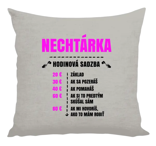 Vankúš Hodinová sadzba - nechtárka