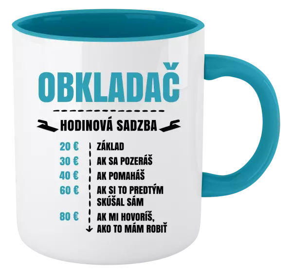 Hrnček  Hodinová sadzba - obkladač 