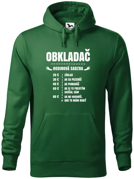Pánska mikina Hodinová sadzba - obkladač 