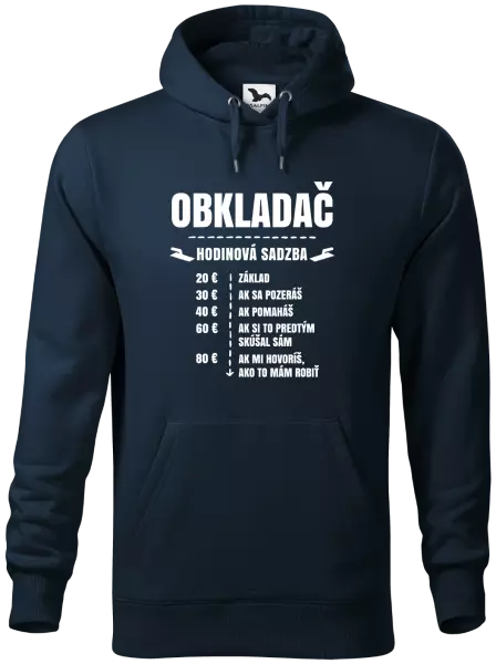 Pánska mikina Hodinová sadzba - obkladač 
