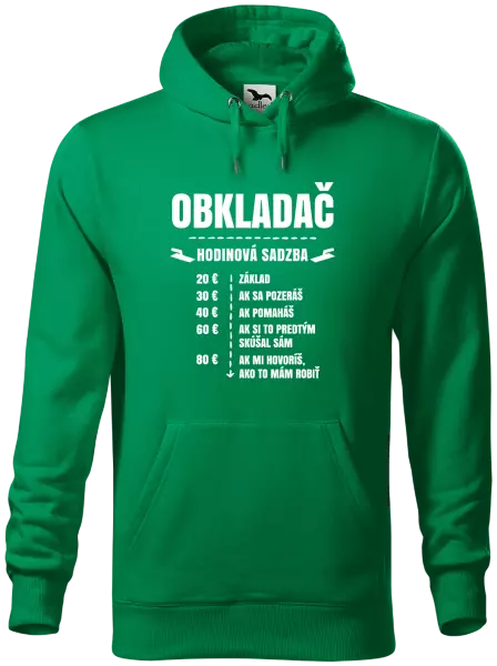 Pánska mikina Hodinová sadzba - obkladač 