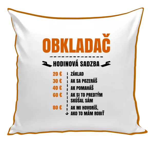 Vankúš Hodinová sadzba - obkladač 