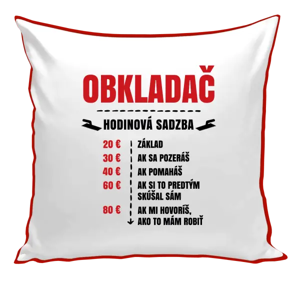 Vankúš Hodinová sadzba - obkladač 