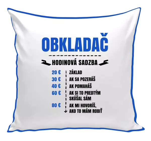 Vankúš Hodinová sadzba - obkladač 