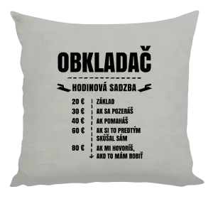 Vankúš Hodinová sadzba - obkladač 