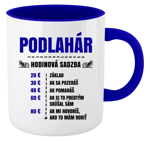 Hrnček  Hodinová sadzba - podlahár