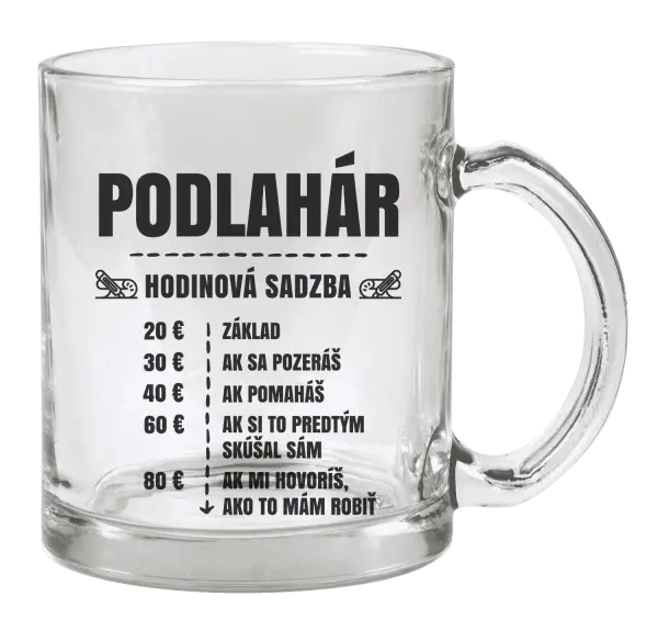 Hrnček Hodinová sadzba - podlahár