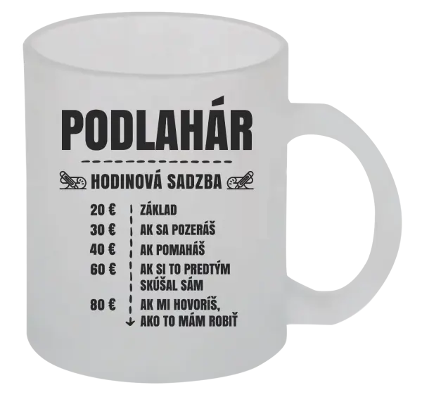 Hrnček Hodinová sadzba - podlahár