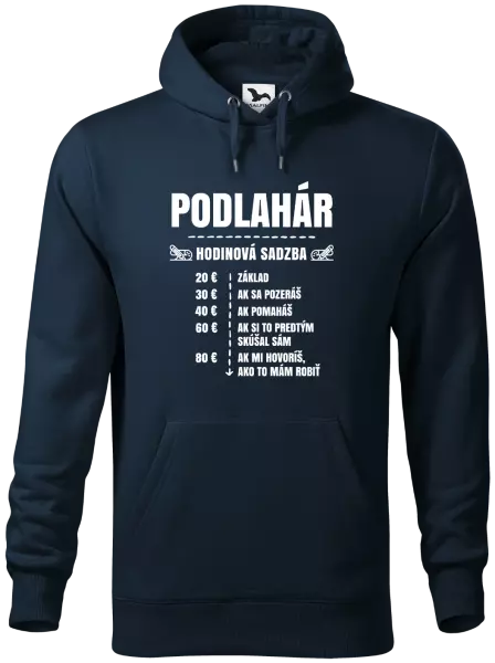 Pánska mikina Hodinová sadzba - podlahár