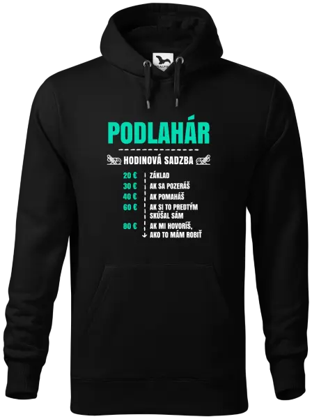 Pánska mikina Hodinová sadzba - podlahár