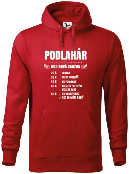 Pánska mikina Hodinová sadzba - podlahár