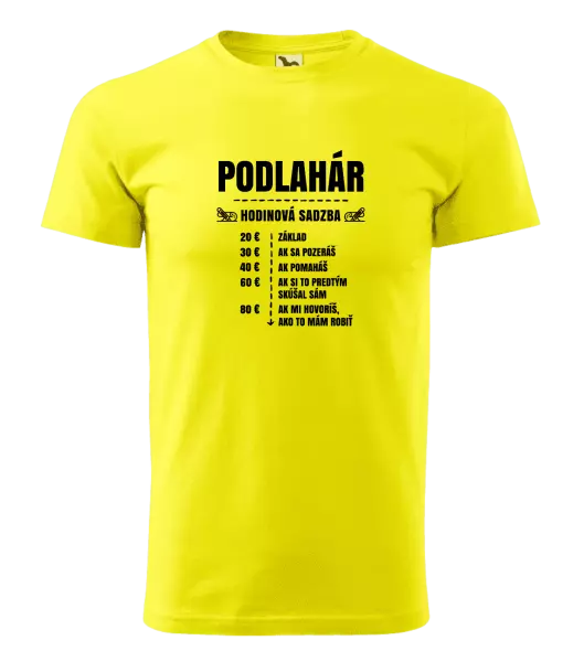 Pánske tričko Hodinová sadzba - podlahár