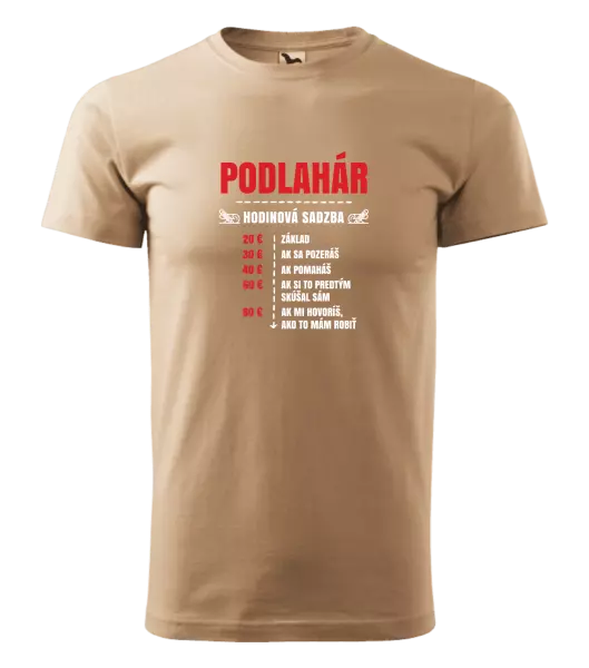 Pánske tričko Hodinová sadzba - podlahár