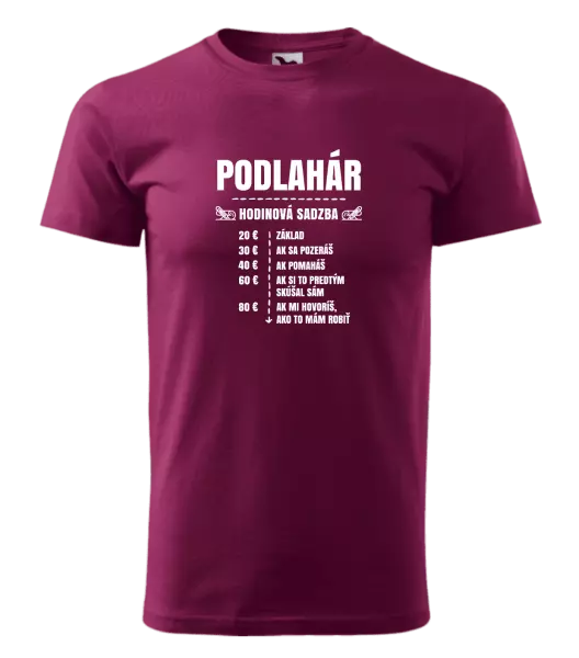 Pánske tričko Hodinová sadzba - podlahár