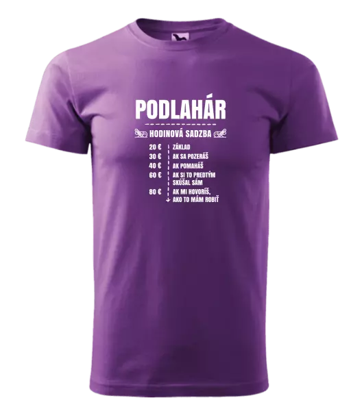 Pánske tričko Hodinová sadzba - podlahár