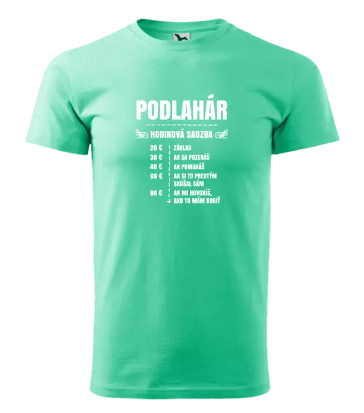 Pánske tričko Hodinová sadzba - podlahár